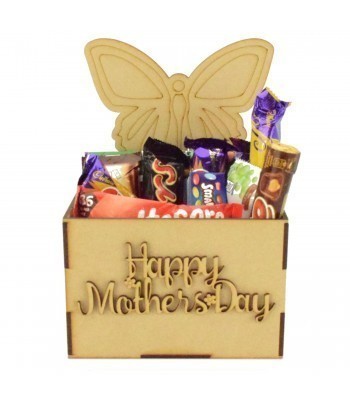 Laser Cut Mothers Day Hamper Treat Boxes - Butterfly